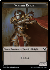 Vampire Knight // Soldier Double-Sided Token [March of the Machine Commander Tokens] | Gam3 Escape