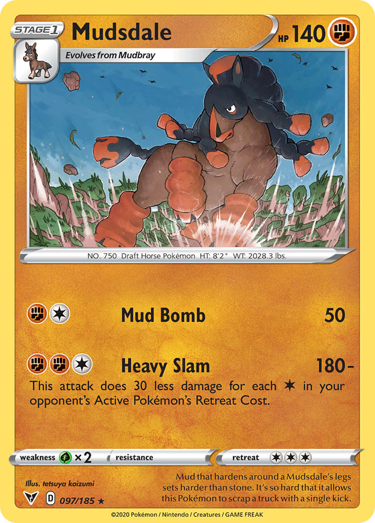 Mudsdale (097/185) [Sword & Shield: Vivid Voltage] | Gam3 Escape