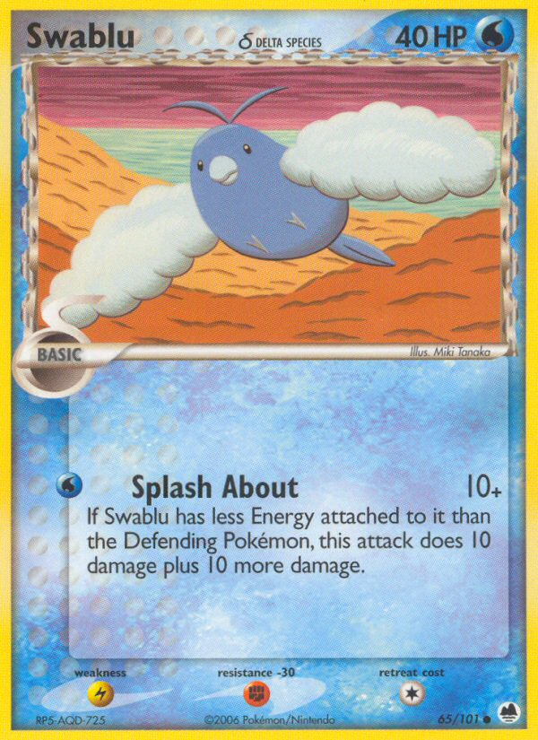 Swablu (65/101) (Delta Species) [EX: Dragon Frontiers] | Gam3 Escape