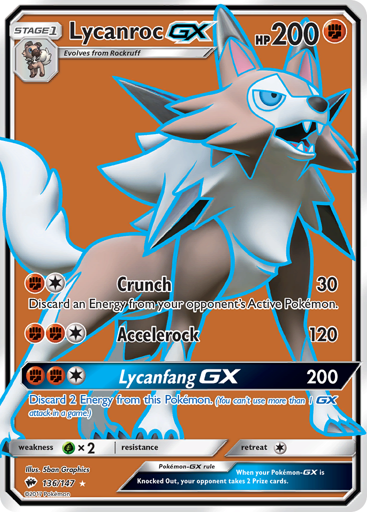 Lycanroc GX (136/147) [Sun & Moon: Burning Shadows] | Gam3 Escape