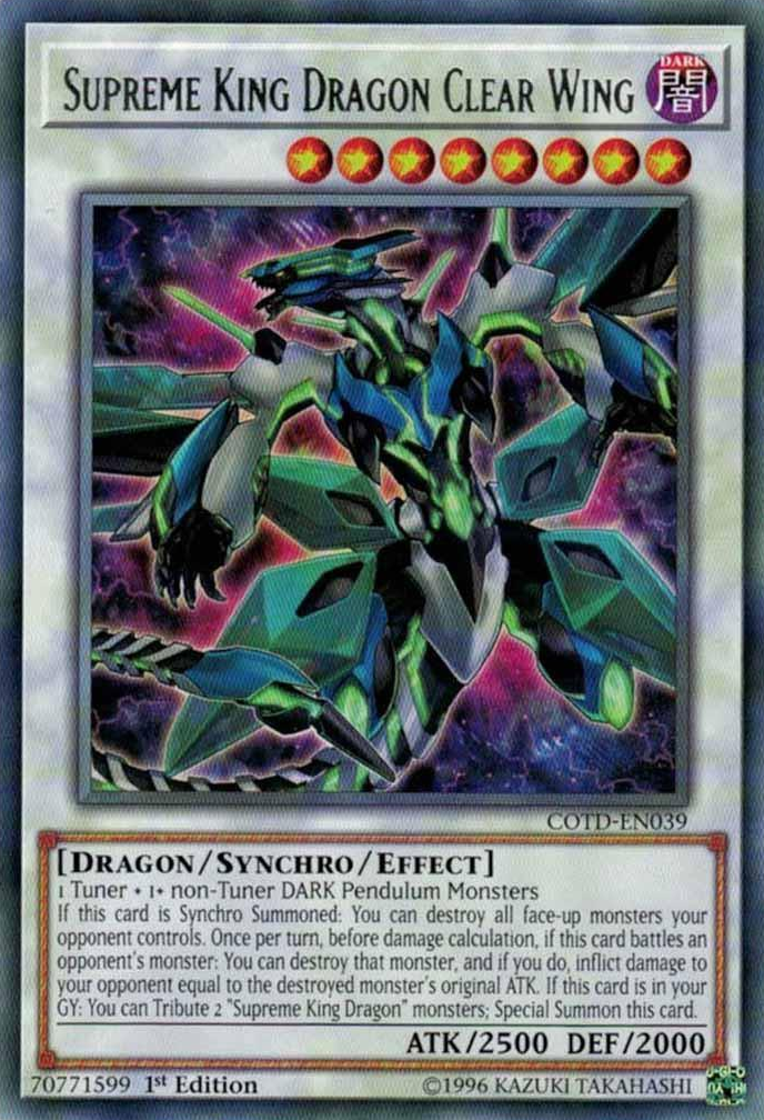 Supreme King Dragon Clear Wing [COTD-EN039] Rare | Gam3 Escape