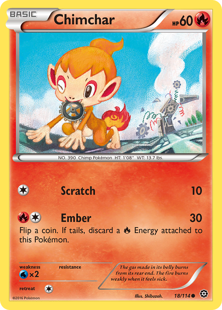 Chimchar (18/114) [XY: Steam Siege] | Gam3 Escape