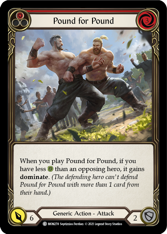 Pound for Pound (Red) (Rainbow Foil) [MON278-RF] 1st Edition Rainbow Foil | Gam3 Escape