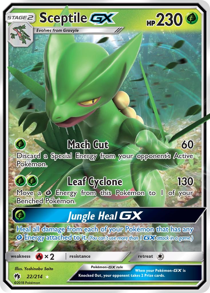 Sceptile GX (22/214) [Sun & Moon: Lost Thunder] | Gam3 Escape