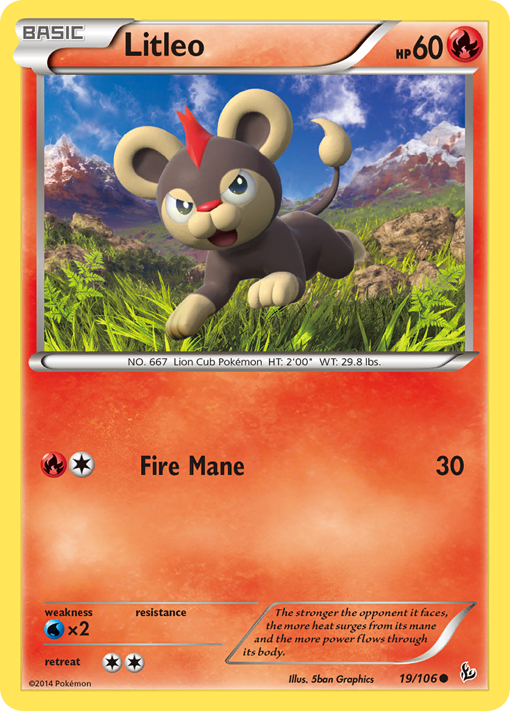 Litleo (19/106) [XY: Flashfire] | Gam3 Escape