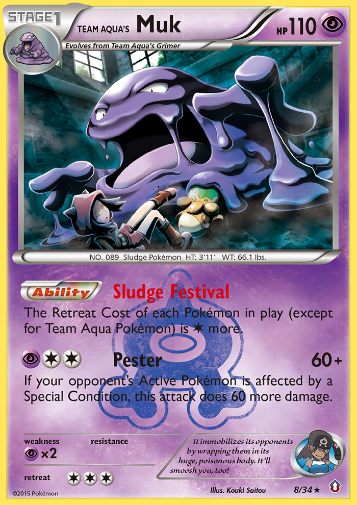 Team Aqua's Muk (8/34) [XY: Double Crisis] | Gam3 Escape