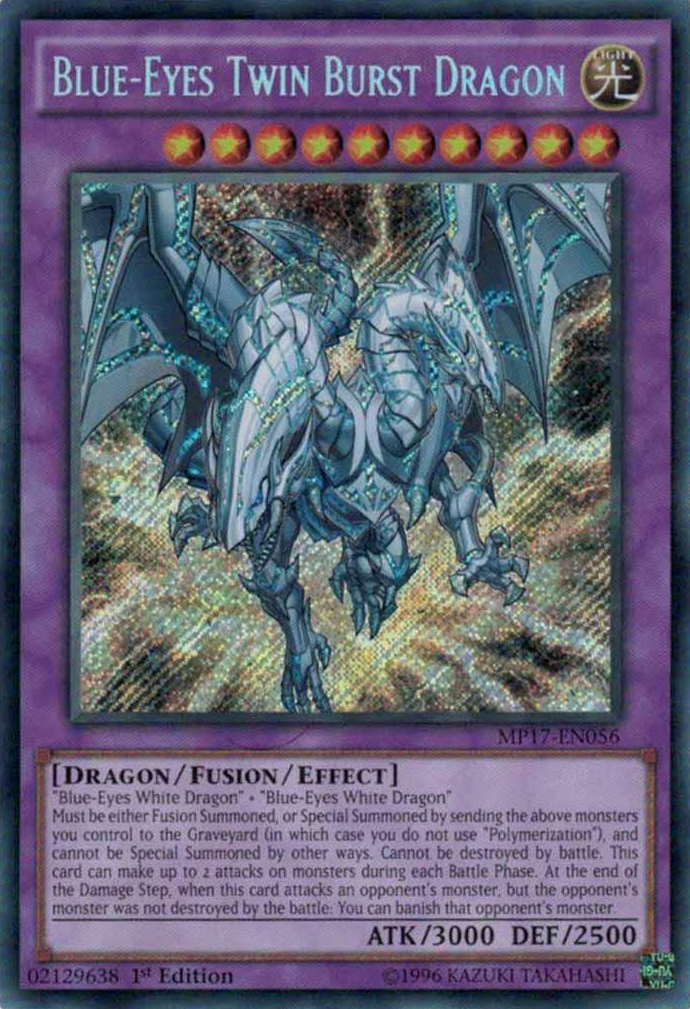 Blue-Eyes Twin Burst Dragon [MP17-EN056] Secret Rare | Gam3 Escape