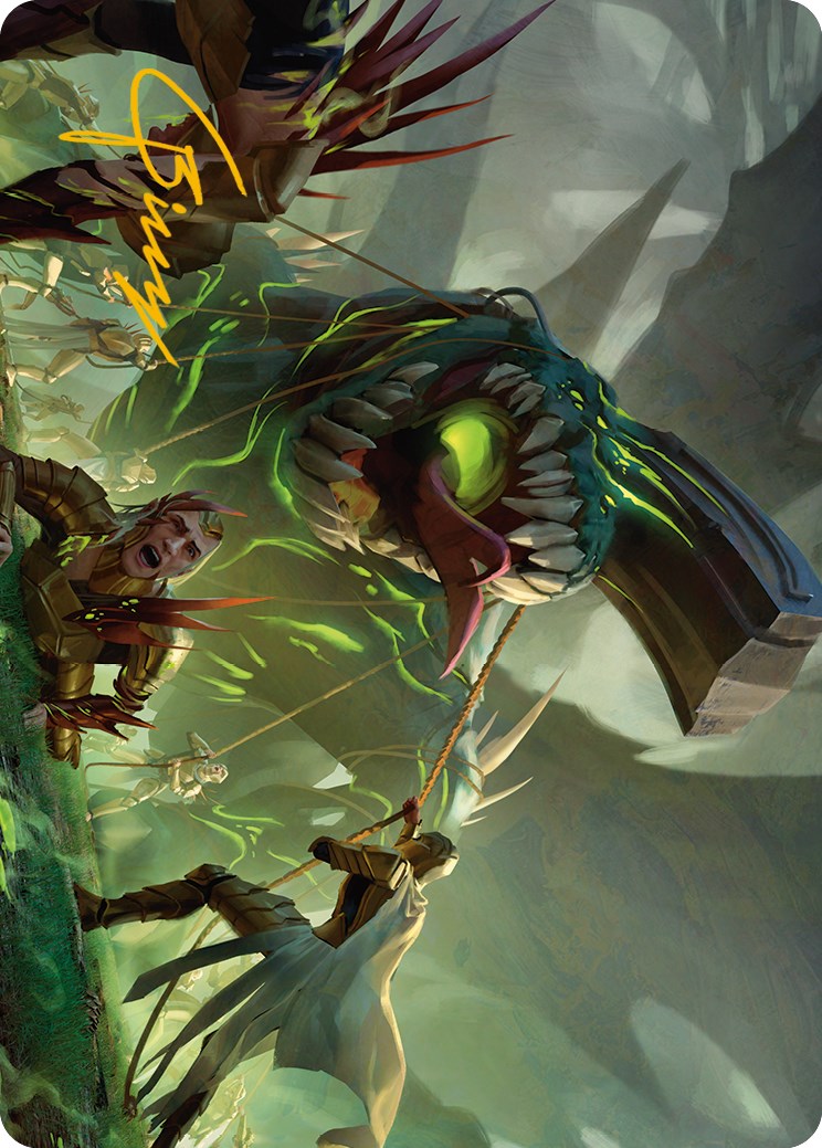 Noxious Assault Art Card (Gold-Stamped Signature) [Phyrexia: All Will Be One Art Series] | Gam3 Escape