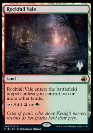 Rockfall Vale (Promo Pack) [Innistrad: Midnight Hunt Promos] | Gam3 Escape