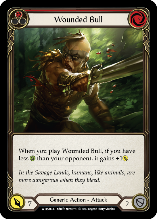 Wounded Bull (Red) [WTR200-C] Alpha Print Normal | Gam3 Escape