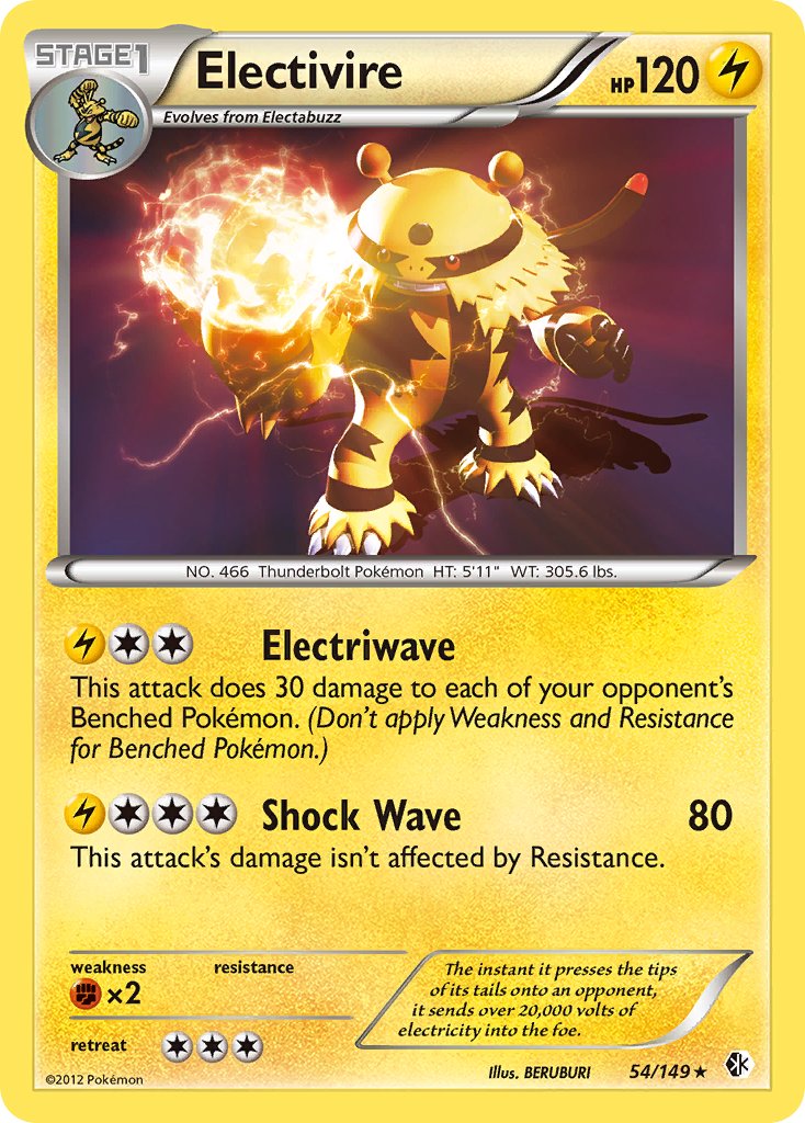 Electivire (54/149) (Cosmos Holo) (Blister Exclusive) [Black & White: Boundaries Crossed] | Gam3 Escape