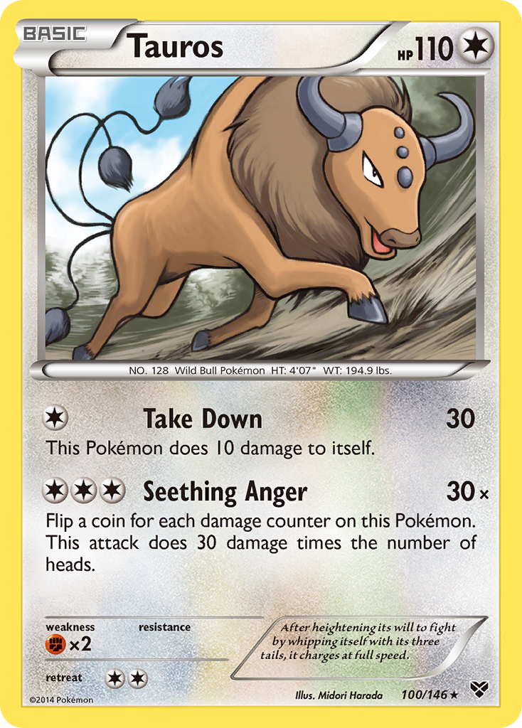 Tauros (100/146) [XY: Base Set] | Gam3 Escape