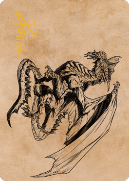 Ancient Silver Dragon Art Card (47) (Gold-Stamped Signature) [Commander Legends: Battle for Baldur's Gate Art Series] | Gam3 Escape