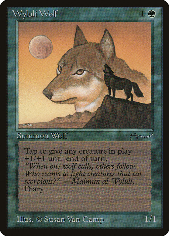 Wyluli Wolf (Dark Mana Cost) [Arabian Nights] | Gam3 Escape