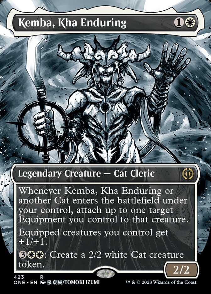Kemba, Kha Enduring (Borderless Manga Step-and-Compleat Foil) [Phyrexia: All Will Be One] | Gam3 Escape
