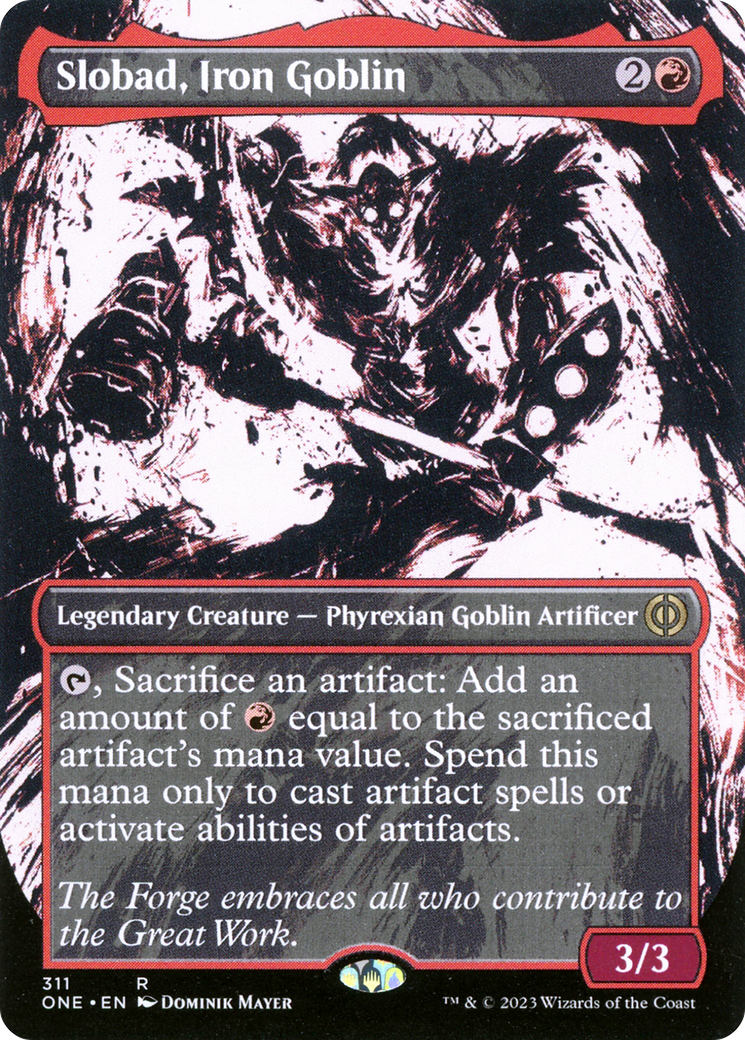 Slobad, Iron Goblin (Borderless Ichor) [Phyrexia: All Will Be One] | Gam3 Escape