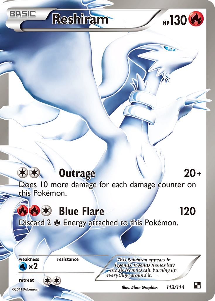 Reshiram (113/114) [Black & White: Base Set] | Gam3 Escape