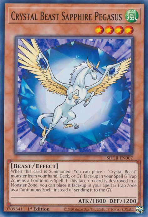 Crystal Beast Sapphire Pegasus [SDCB-EN007] Common | Gam3 Escape
