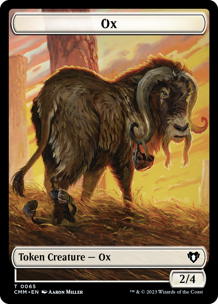 Phyrexian Golem // Ox Double-Sided Token [Commander Masters Tokens] | Gam3 Escape