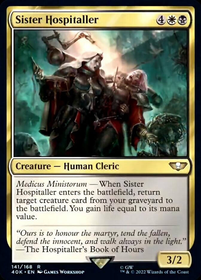 Sister Hospitaller (Surge Foil) [Universes Beyond: Warhammer 40,000] | Gam3 Escape