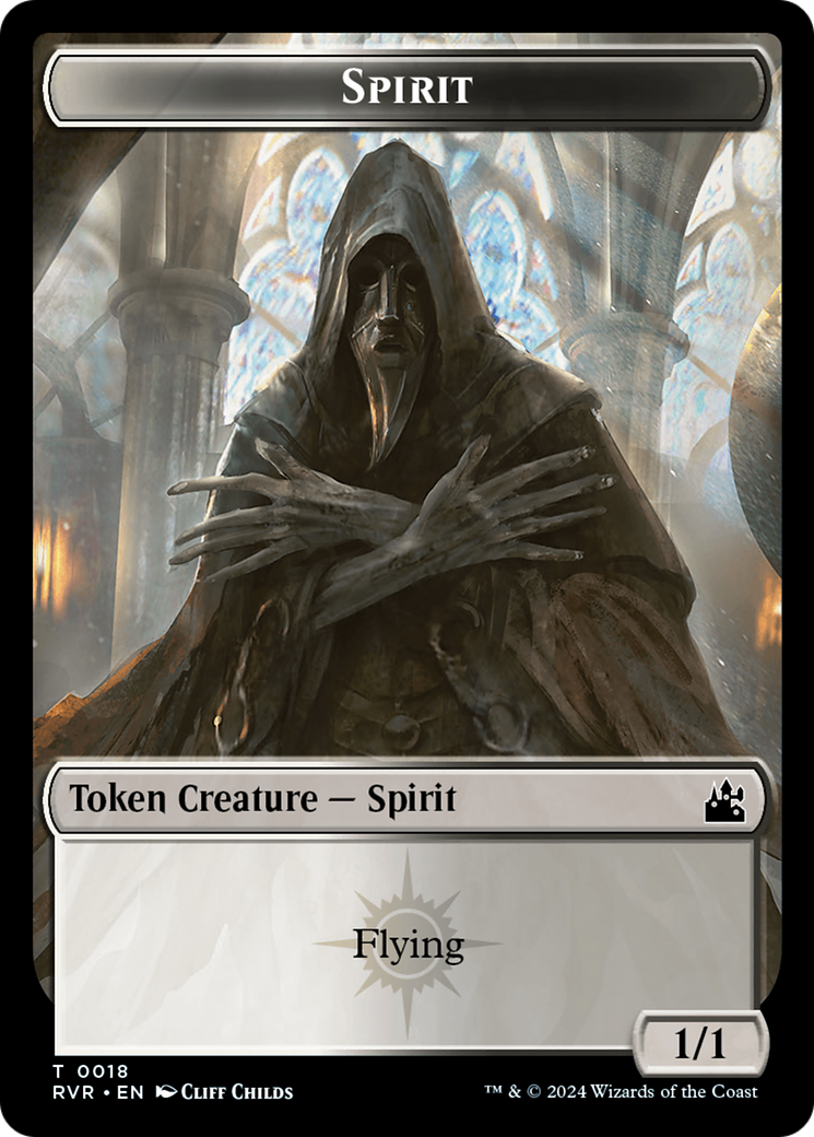 Spirit Token (0018) [Ravnica Remastered Tokens] | Gam3 Escape