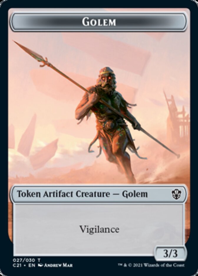 Golem (027) // Thopter Token [Commander 2021 Tokens] | Gam3 Escape