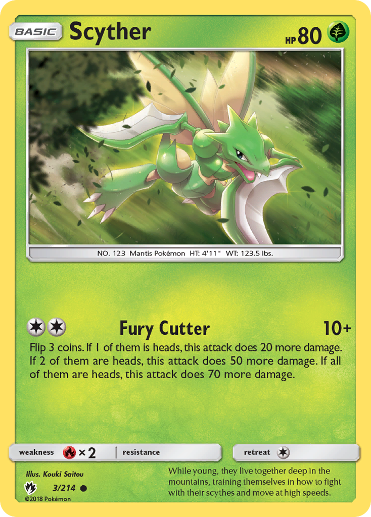 Scyther (3/214) [Sun & Moon: Lost Thunder] | Gam3 Escape