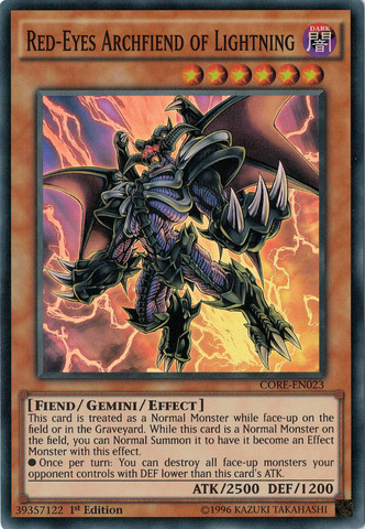 Red-Eyes Archfiend of Lightning [CORE-EN023] Super Rare | Gam3 Escape