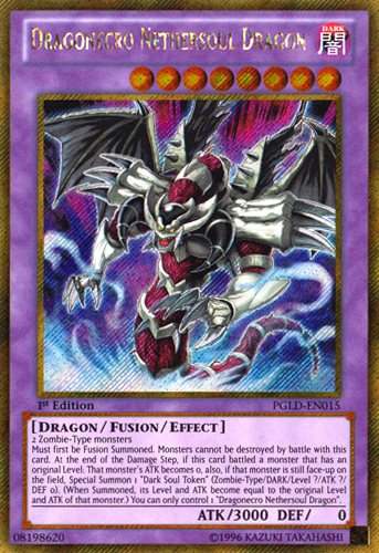 Dragonecro Nethersoul Dragon [PGLD-EN015] Gold Secret Rare | Gam3 Escape