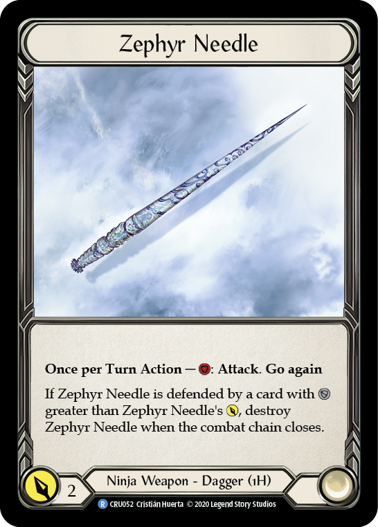 Zephyr Needle [CRU052] 1st Edition Cold Foil | Gam3 Escape