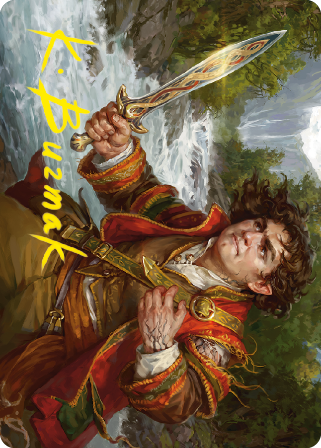 Frodo Baggins Art Card (16/81) (Gold-Stamped Signature) [The Lord of the Rings: Tales of Middle-earth Art Series] | Gam3 Escape
