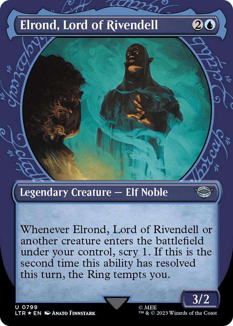 Elrond, Lord of Rivendell (Showcase) (Surge Foil) [The Lord of the Rings: Tales of Middle-Earth] | Gam3 Escape