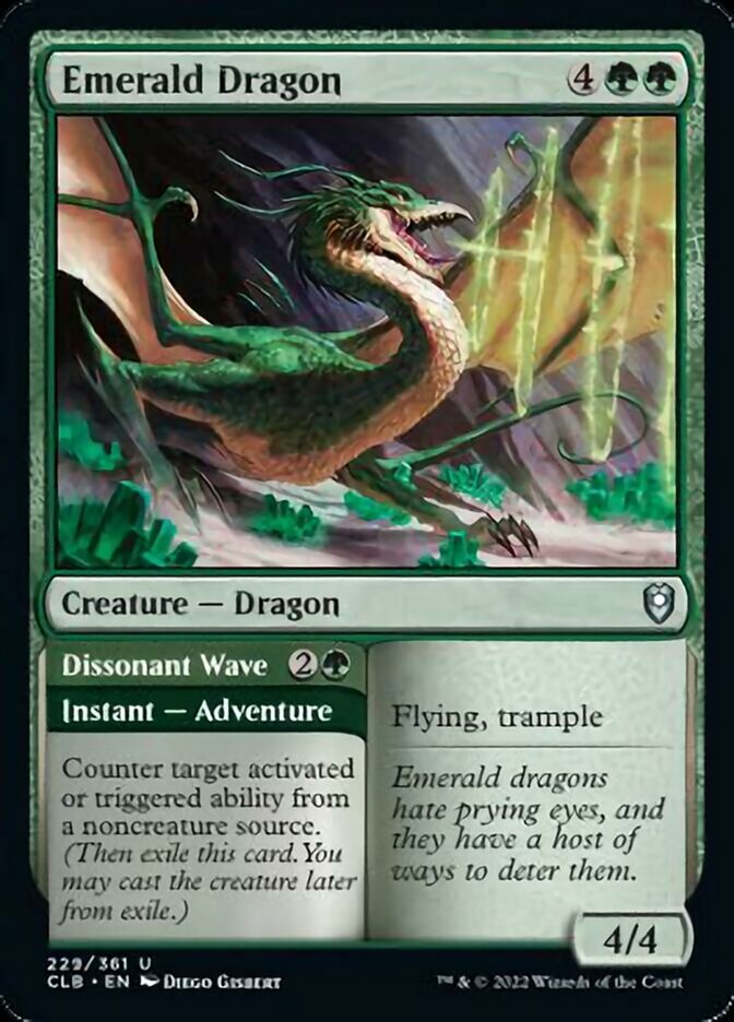 Emerald Dragon // Dissonant Wave [Commander Legends: Battle for Baldur's Gate] | Gam3 Escape