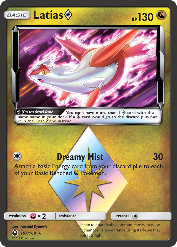 Latias (107/168) (Prism Star) [Sun & Moon: Celestial Storm] | Gam3 Escape