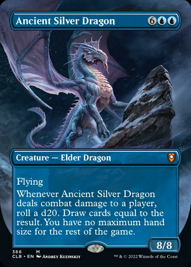 Ancient Silver Dragon (Borderless Alternate Art) [Commander Legends: Battle for Baldur's Gate] | Gam3 Escape