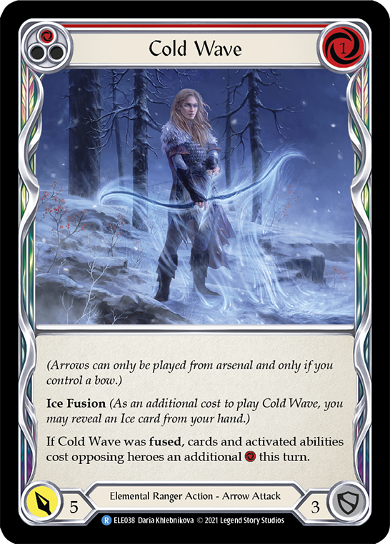 Cold Wave (Red) [ELE038] (Tales of Aria)  1st Edition Rainbow Foil | Gam3 Escape