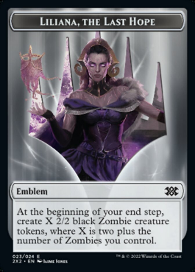 Liliana, the Last Hope Emblem // Spirit Double-sided Token [Double Masters 2022 Tokens] | Gam3 Escape