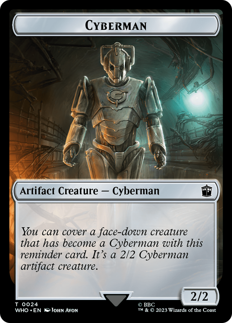 Soldier // Cyberman Double-Sided Token [Doctor Who Tokens] | Gam3 Escape