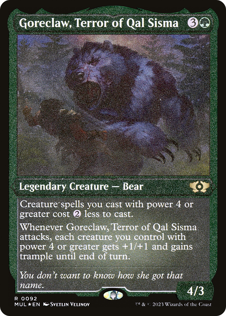 Goreclaw, Terror of Qal Sisma (Foil Etched) [Multiverse Legends] | Gam3 Escape