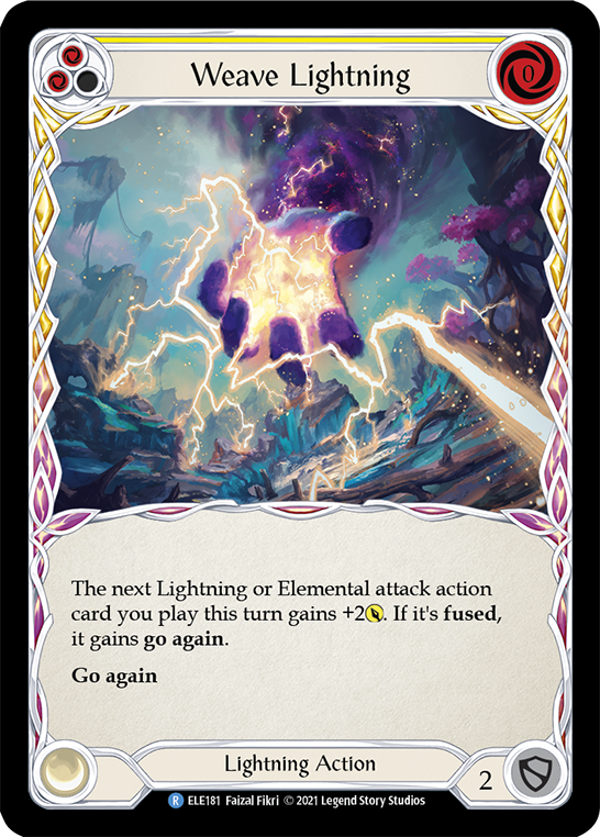 Weave Lightning (Yellow) [ELE181] (Tales of Aria)  1st Edition Normal | Gam3 Escape