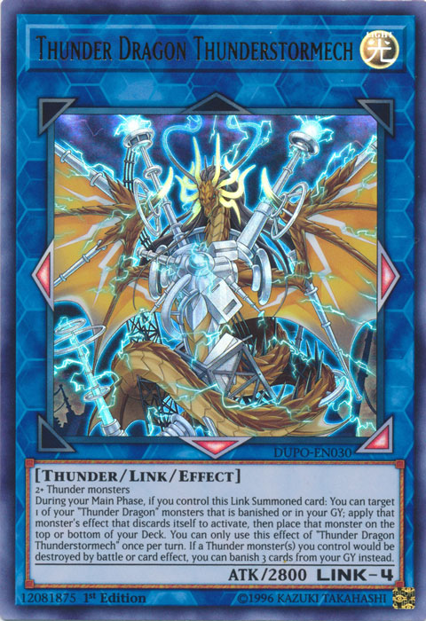 Thunder Dragon Thunderstormech [DUPO-EN030] Ultra Rare | Gam3 Escape