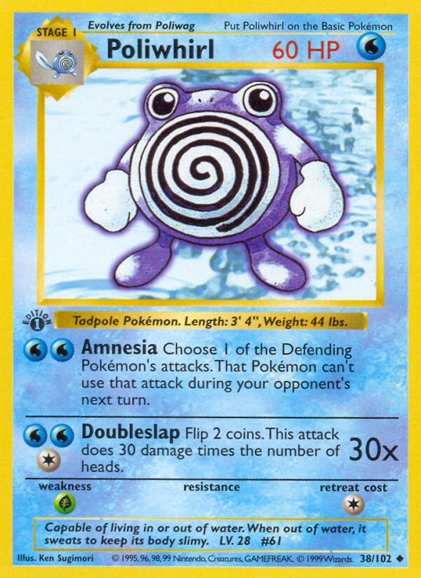 Poliwhirl (38/102) (Shadowless) [Base Set 1st Edition] | Gam3 Escape