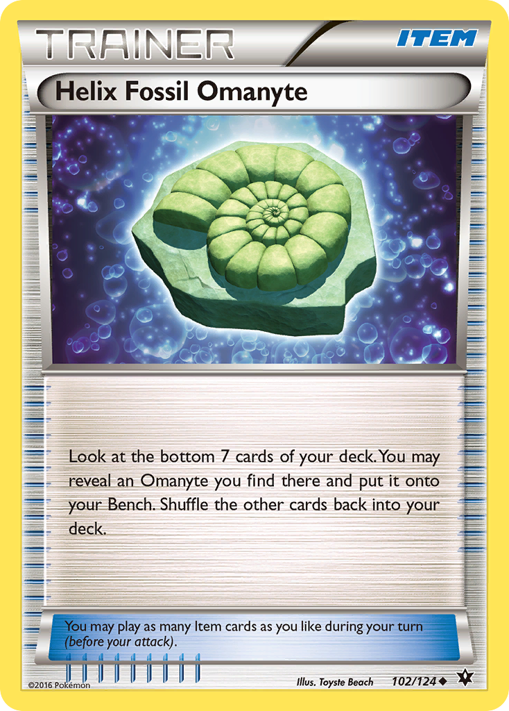Helix Fossil Omanyte (102/124) [XY: Fates Collide] | Gam3 Escape