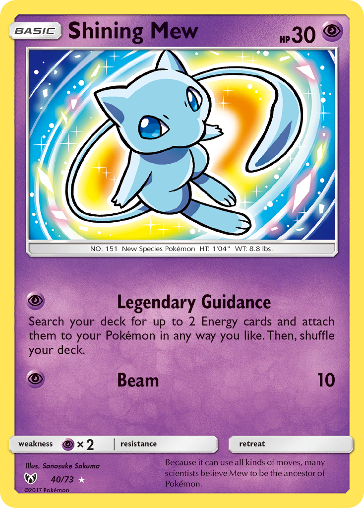 Shining Mew (40/73) [Sun & Moon: Shining Legends] | Gam3 Escape