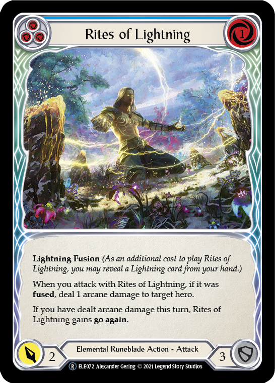 Rites of Lightning (Blue) [U-ELE072] Unlimited Rainbow Foil | Gam3 Escape