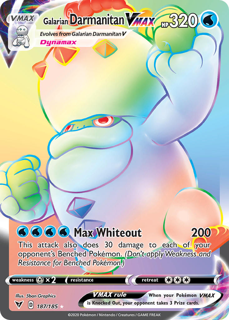 Galarian Darmanitan VMAX (187/185) [Sword & Shield: Vivid Voltage] | Gam3 Escape