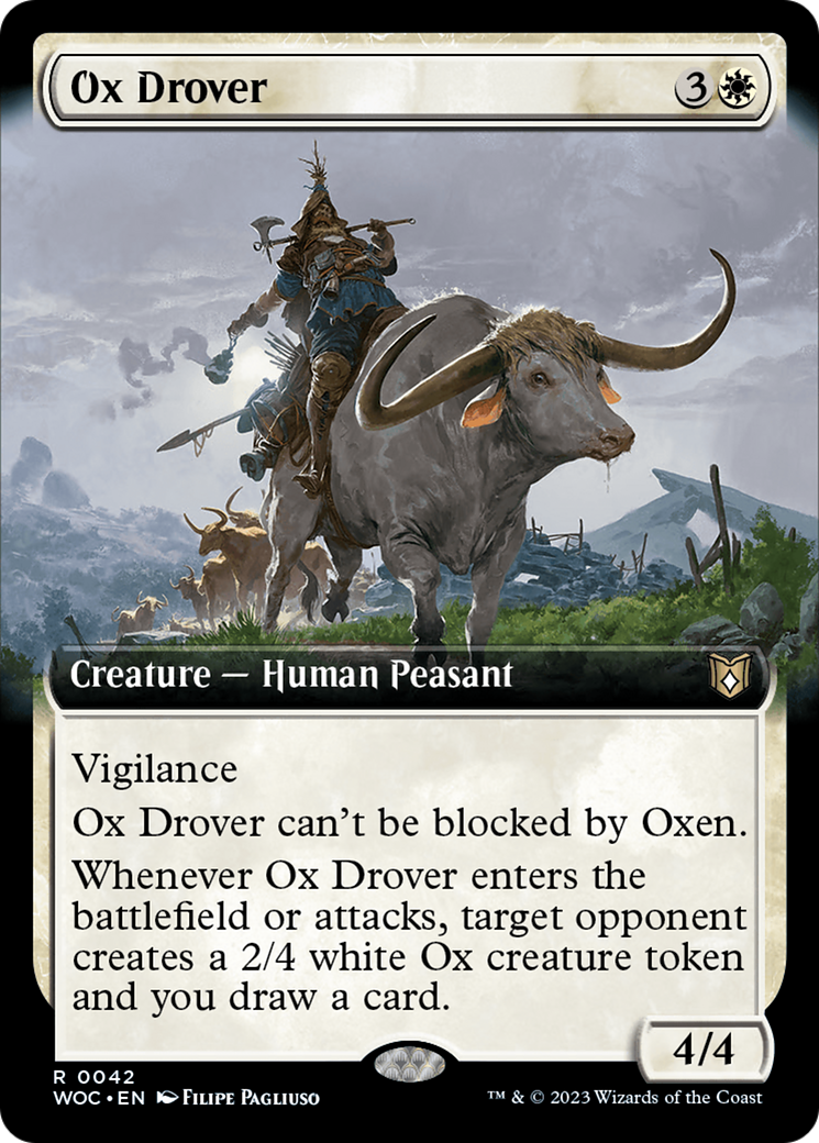 Ox Drover (Extended Art) [Wilds of Eldraine Commander] | Gam3 Escape