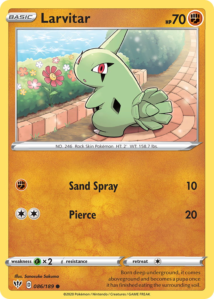 Larvitar (086/189) [Sword & Shield: Darkness Ablaze] | Gam3 Escape