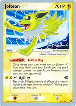 Jolteon Star (101/108) (Psychic Lock - Jason Klaczynski) [World Championships 2008] | Gam3 Escape