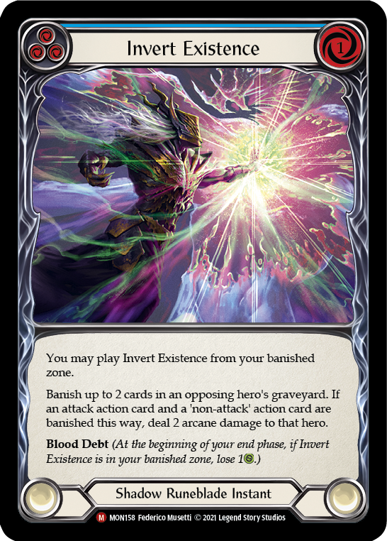 Invert Existence [MON158-RF] 1st Edition Rainbow Foil | Gam3 Escape